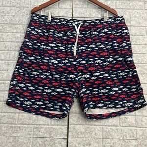 Ocean + Coast Men's Fish Print Swim Trunks